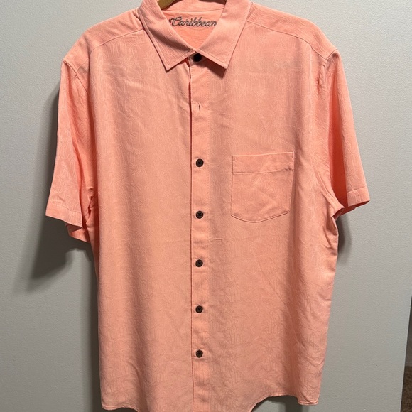 Caribbean Other - Caribbean Men's Peach Button Down Shirt